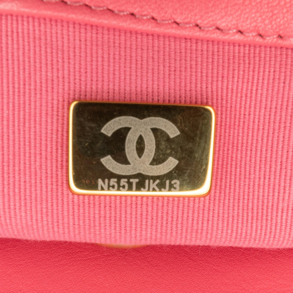 Chanel Mini Quilted Lambskin Acrylic Coco Love Flap