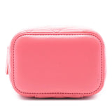 Chanel Mini Quilted Lambskin Top Handle Vanity Case With Chain