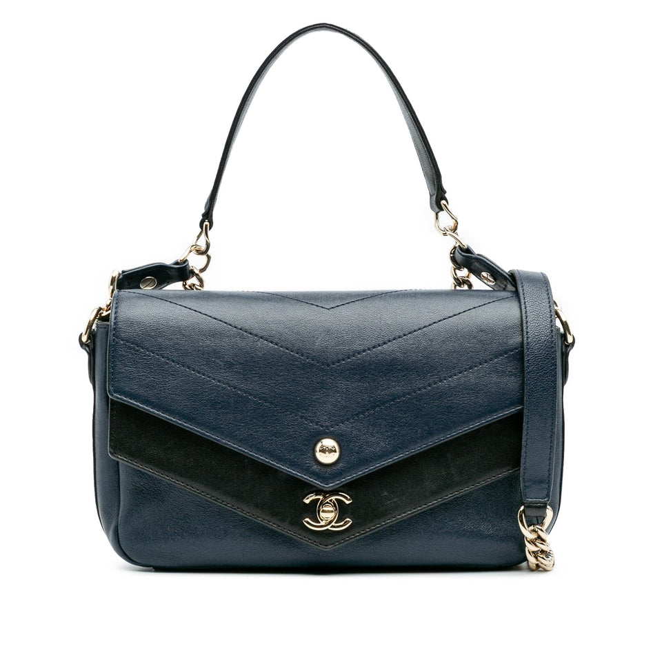 Chanel Mini Quilted Sheepskin Double Chevron Flap