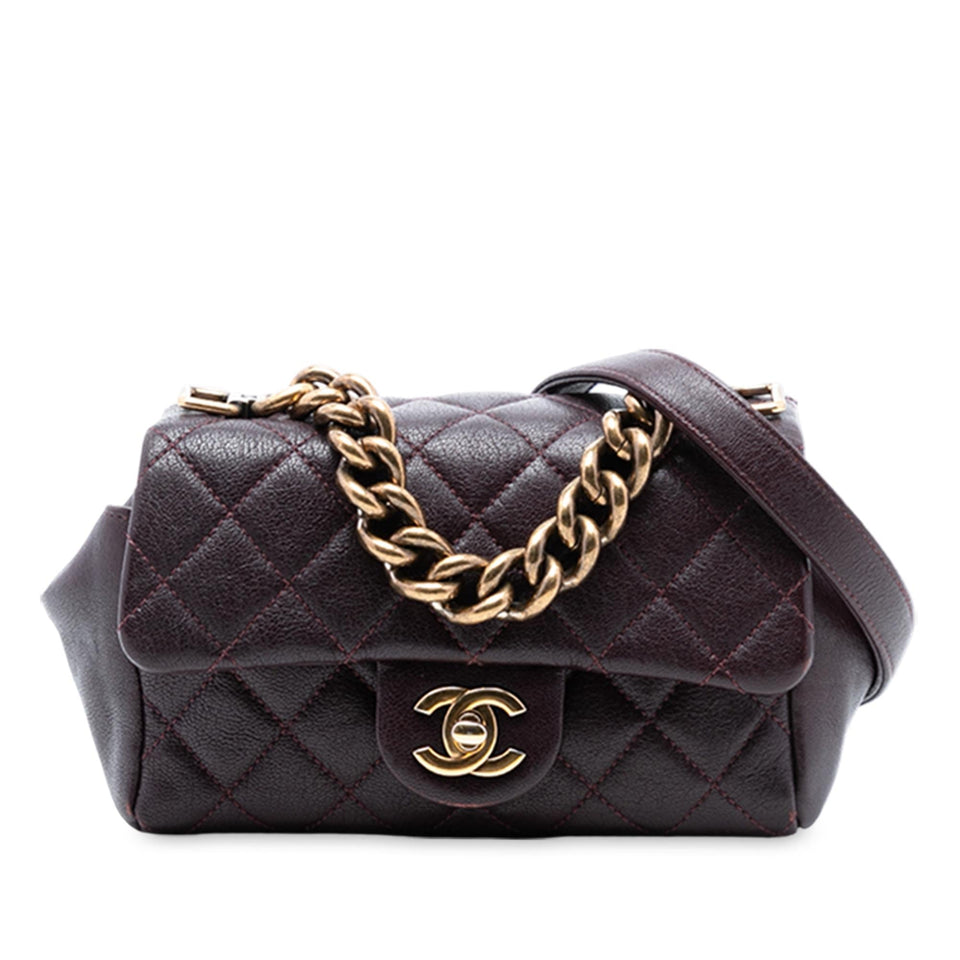 Chanel Mini Quilted Sheepskin Trapezio Flap