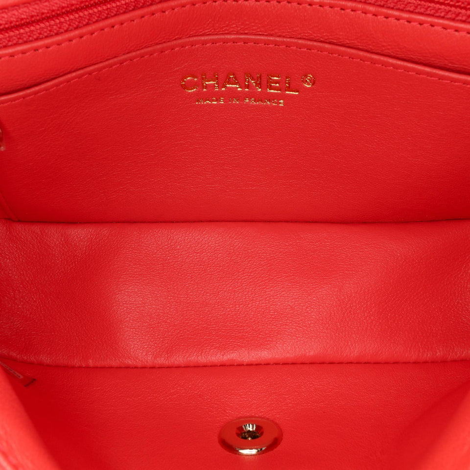 Chanel Mini Rectangular Classic Chevron Lambskin Single Flap