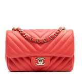 Chanel Mini Rectangular Classic Chevron Lambskin Single Flap