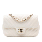 Chanel Mini Rectangular Classic Chevron Lambskin Single Flap