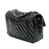 Chanel Mini Rectangular Classic Chevron Patent Single Flap