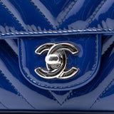 Chanel Mini Rectangular Classic Chevron Patent Single Flap