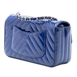 Chanel Mini Rectangular Classic Chevron Patent Single Flap