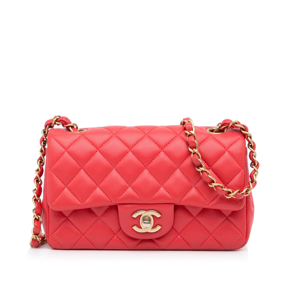 Chanel Mini Rectangular Classic Lambskin Single Flap