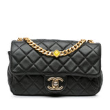 Chanel Mini Rectangular Lambskin Pearl Samba Single Flap