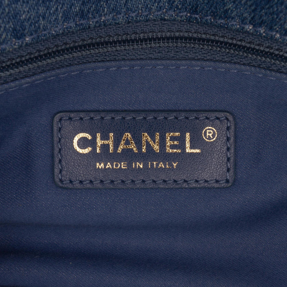 Chanel Mini Rectangular Quilted Denim Mood Flap