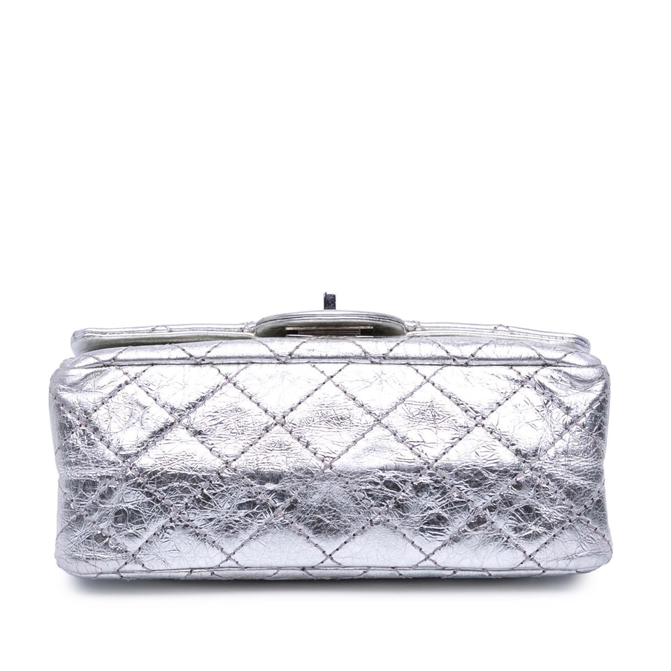 Chanel Mini Reissue 2.55 Metallic Aged Calfskin Double Flap 224