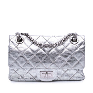 Chanel Mini Reissue 2.55 Metallic Aged Calfskin Double Flap 224