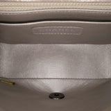 Chanel Mini Square Classic Chevron Iridescent Lambskin Single Flap