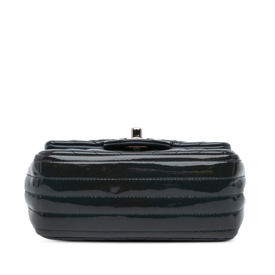 Chanel Mini Square Classic Chevron Patent Flap
