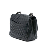 Chanel Mini Square Classic Chevron Patent Flap