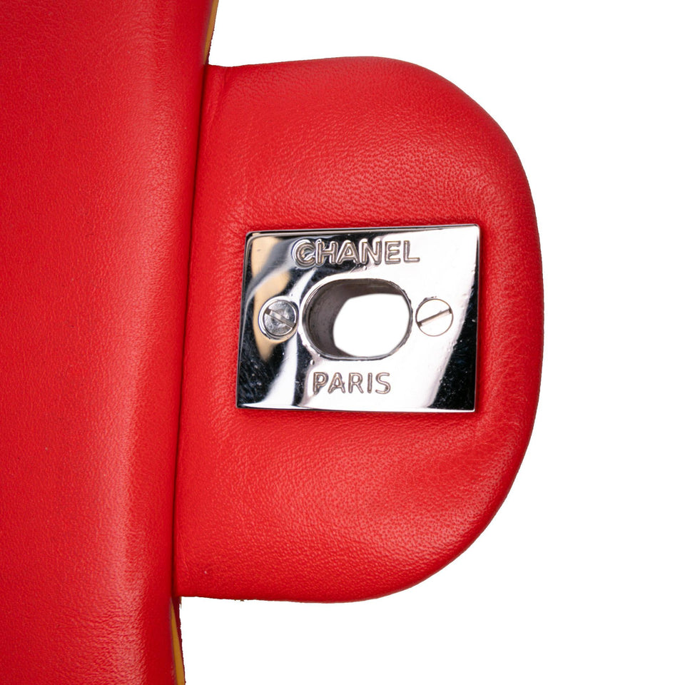Chanel Mini Square Classic Patent Striped Single Flap