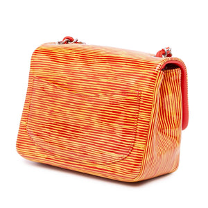 Chanel Mini Square Classic Patent Striped Single Flap