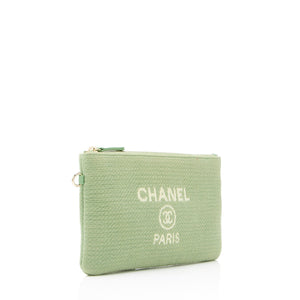 Chanel Mixed Fibers Deauville Pochette
