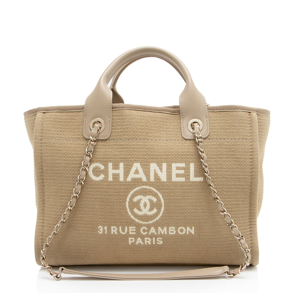 Chanel Mixed Fibers Deauville Small Tote