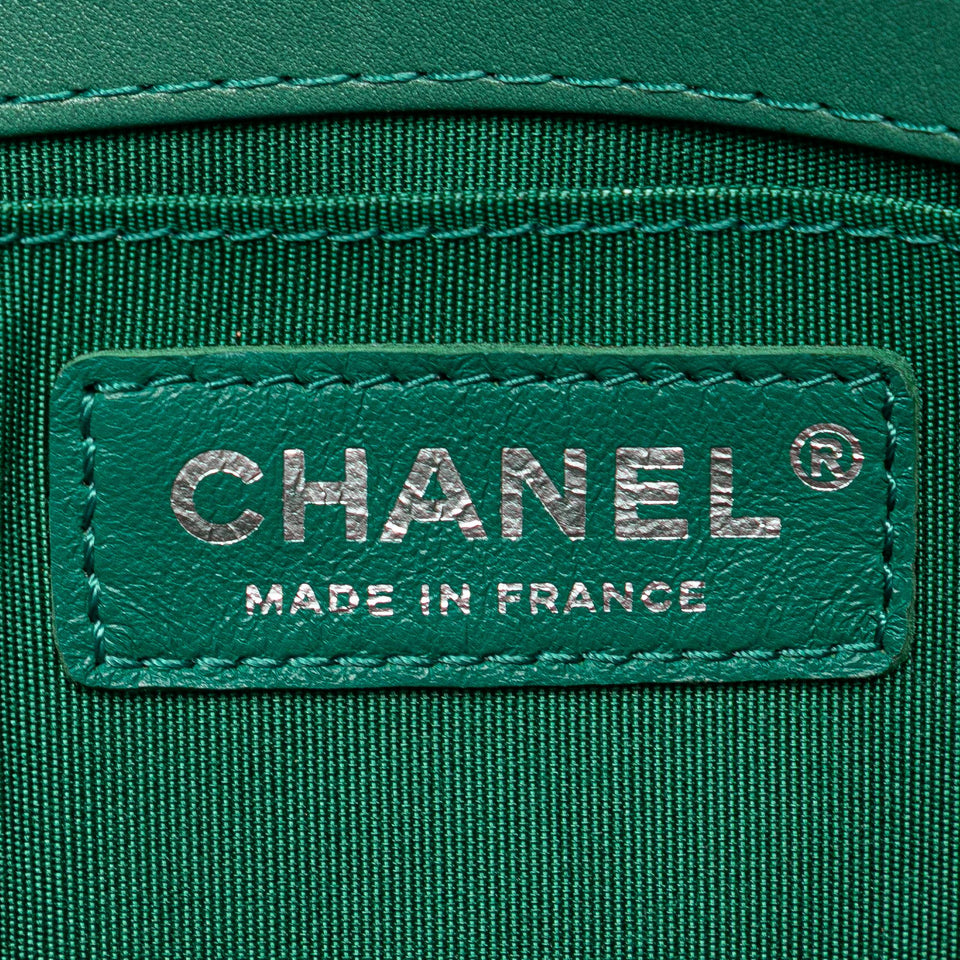 Chanel New Medium Braided Chevron Lambskin Boy Flap