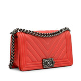 Chanel Old Medium Chevron Calfskin Boy Flap