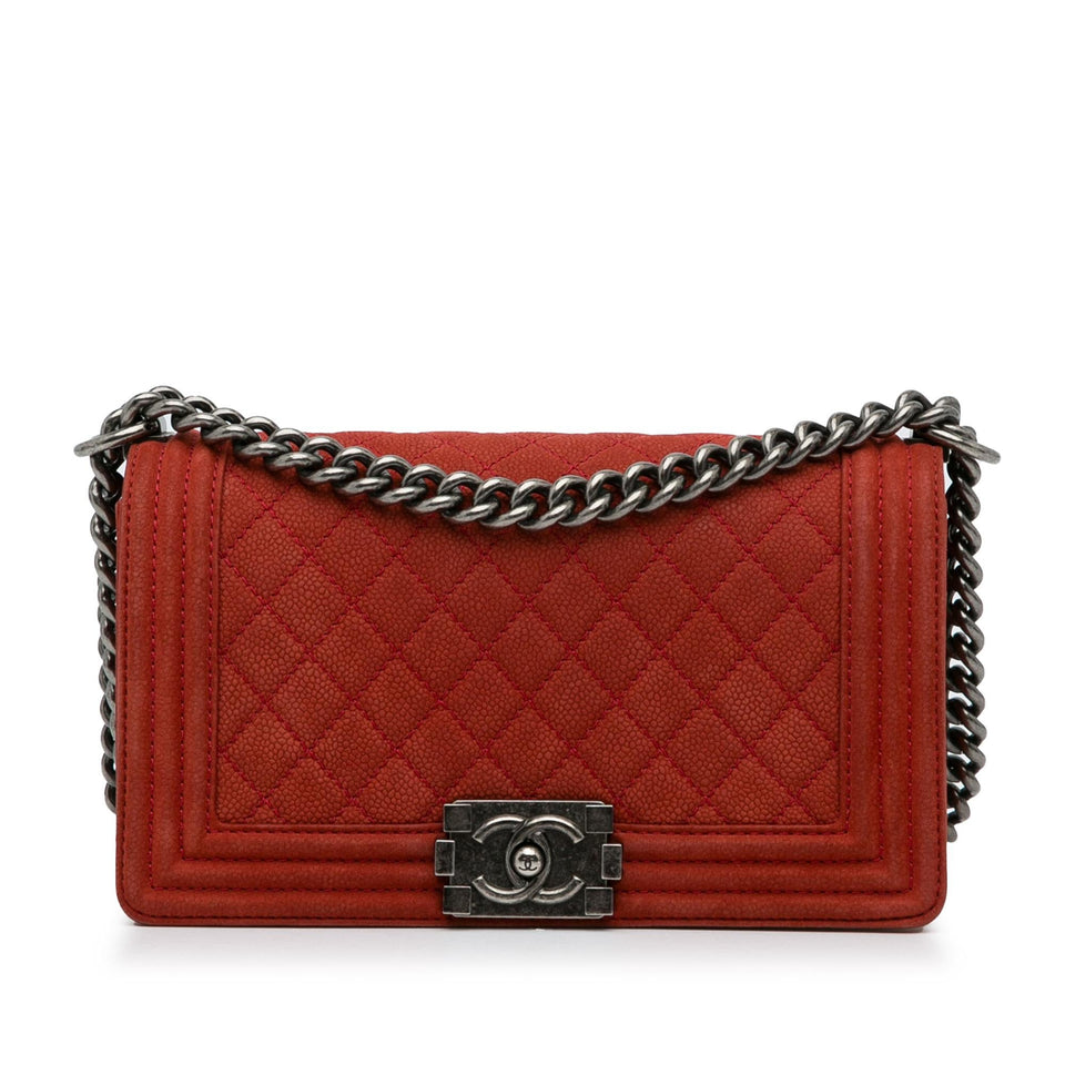 Chanel Old Medium Quilted Caviar Boy Flap