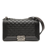 Chanel Old Medium Quilted Caviar Boy Flap