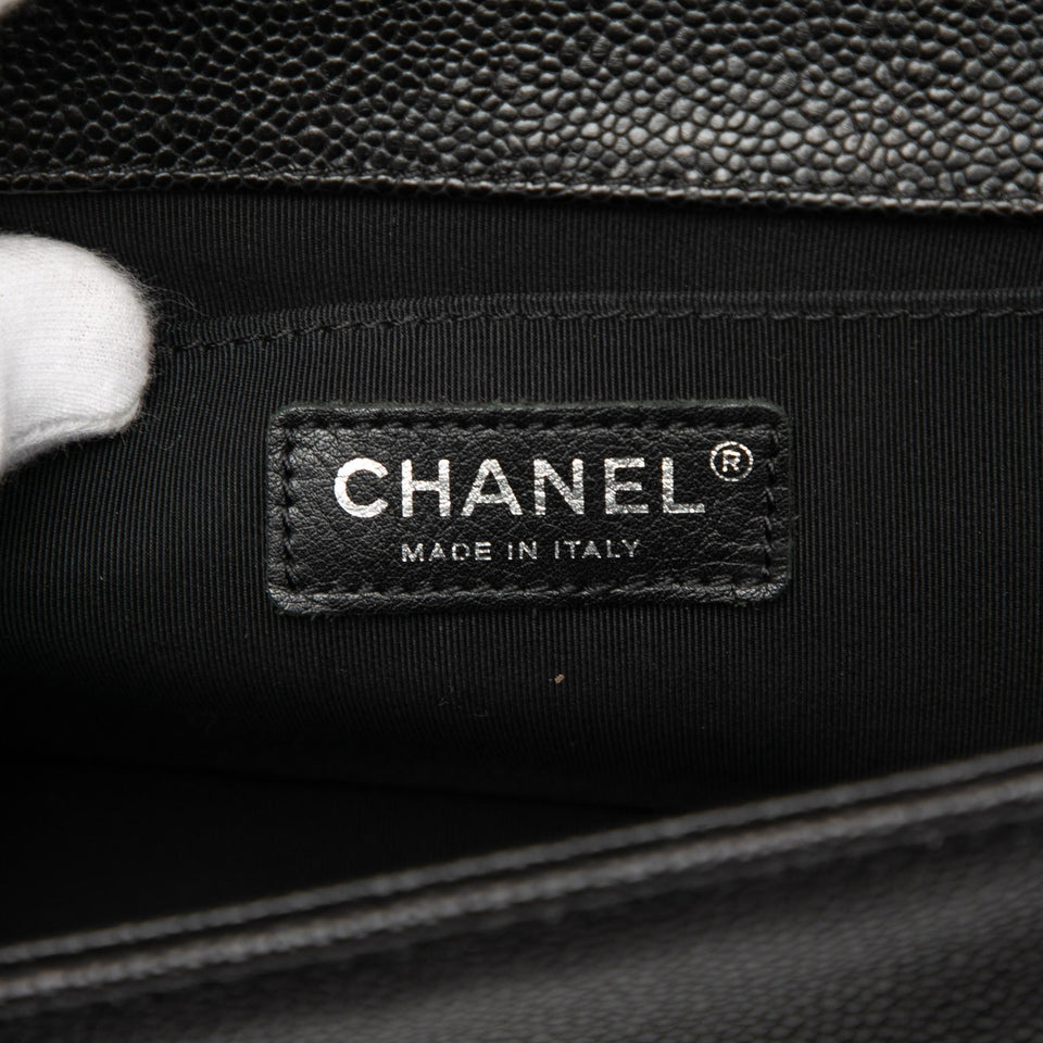 Chanel Old Medium Quilted Caviar Boy Flap