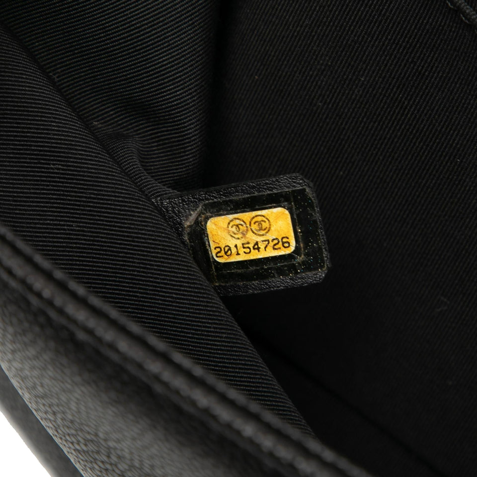 Chanel Old Medium Quilted Caviar Boy Flap