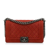 Chanel Old Medium Quilted Caviar Boy Flap