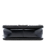 Chanel Old Medium Quilted Glazed Calfskin Chain Around Boy Flap