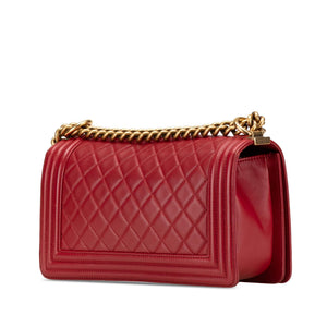 Chanel Old Medium Quilted Lambskin Boy Flap