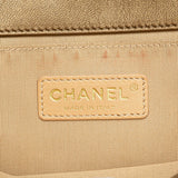 Chanel Old Medium Quilted Metallic Lambskin Boy Flap