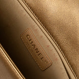 Chanel Old Medium Quilted Metallic Lambskin Boy Flap