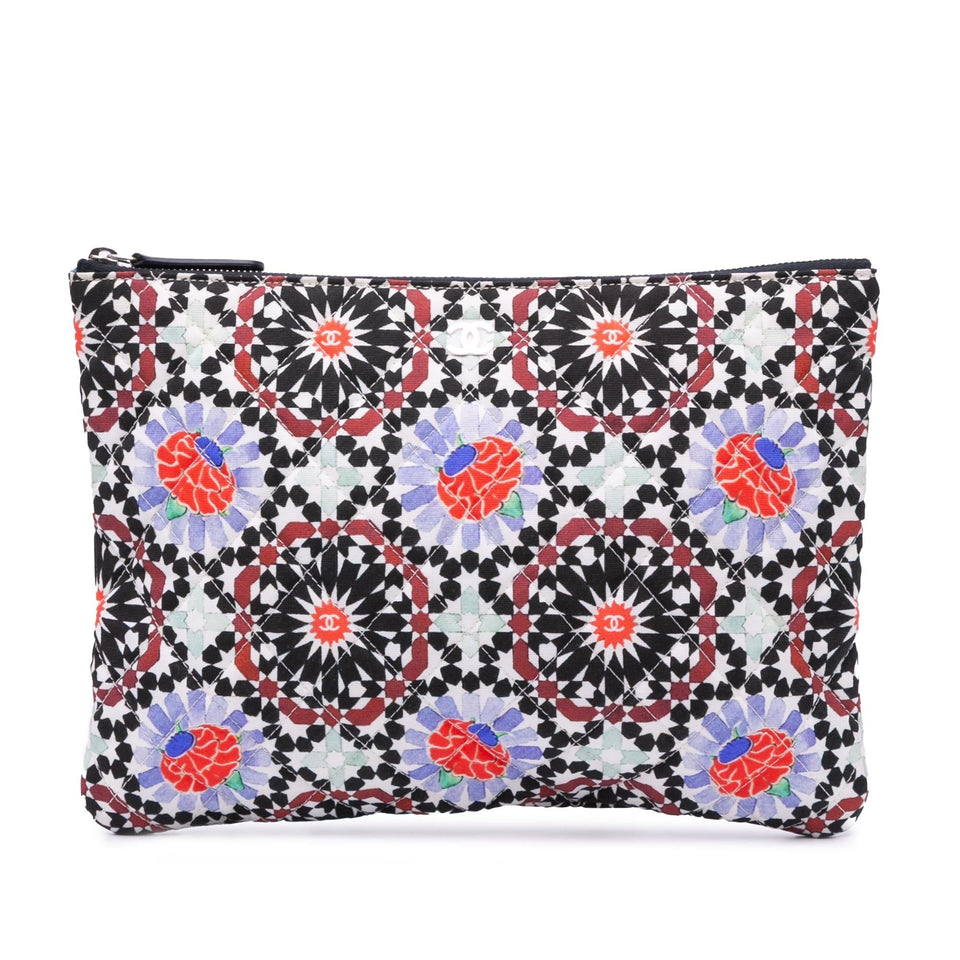 Chanel Paris Dubai Medium Printed Canvas Cosmetic Case