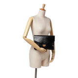 Chanel Paris Hamburg Chevron Lambskin Clutch