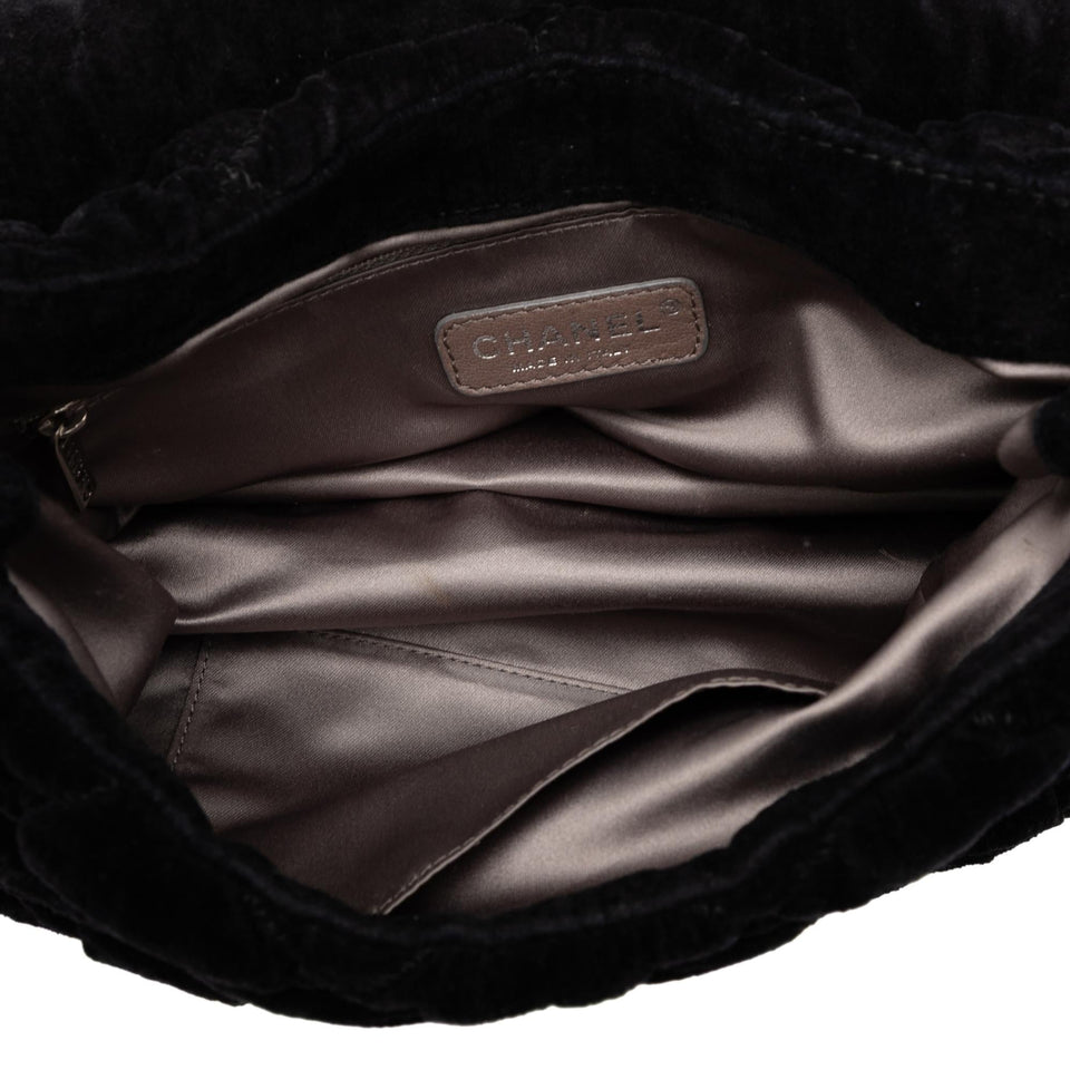Chanel Paris Moscou Bubble Quilted Velvet Flap