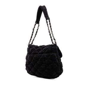 Chanel Paris Moscou Bubble Quilted Velvet Flap