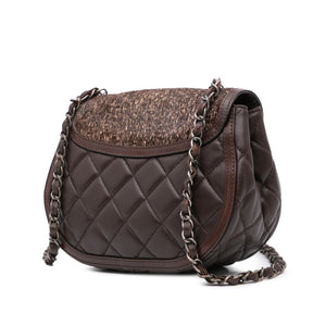 Chanel Paris-Salzburg Quilted Lambskin and Pony Hair Saddle Crossbody