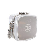 Chanel Patent Goatskin Make-Up Box Clutch With Chain