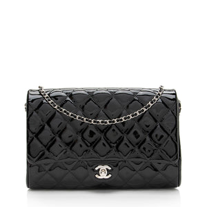 Chanel Patent Leather Classic Chain Flap Clutch