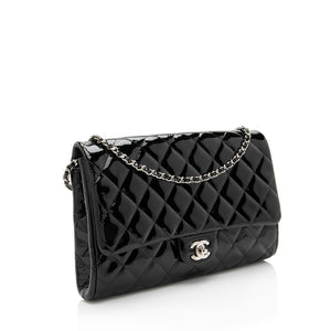 Chanel Patent Leather Classic Chain Flap Clutch