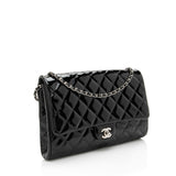 Chanel Patent Leather Classic Chain Flap Clutch