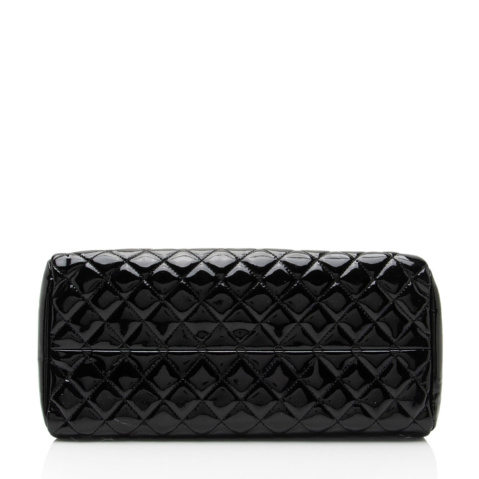 Chanel Patent Leather Just Mademoiselle Bowler Bag (SHF-HYGAdd)