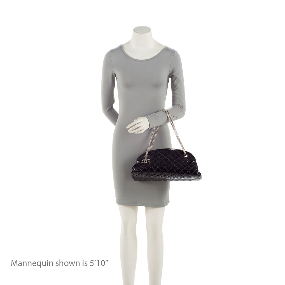 Chanel Patent Leather Just Mademoiselle Bowler Bag (SHF-HYGAdd)