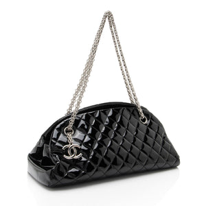 Chanel Patent Leather Just Mademoiselle Bowler Bag (SHF-HYGAdd)