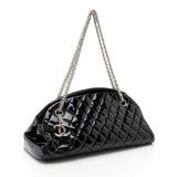 Chanel Patent Leather Just Mademoiselle Bowler Bag (SHF-HYGAdd)