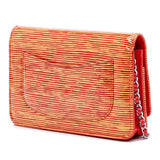 Chanel Patent Striped Wallet On Chain
