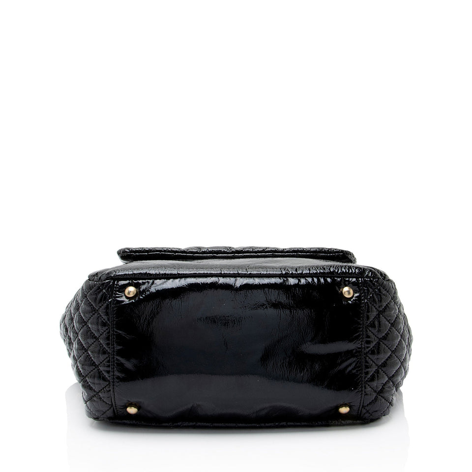 Chanel Patent Vinyl Rock and Chain Medium Shoulder Bag