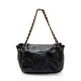 Chanel Patent Vinyl Rock and Chain Medium Shoulder Bag
