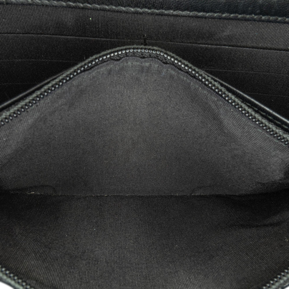 Chanel Pleated Crumpled Chevron Le Boy Wallet On Chain